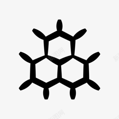 粒子结构蜂窝状结构轻便小巧图标