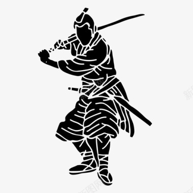 浪人战士武士图标