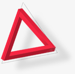 红色三角形海报装饰素材