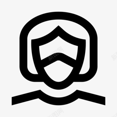戴面罩的女人面罩人图标