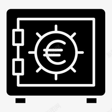 欧元图标保险箱银行欧元图标