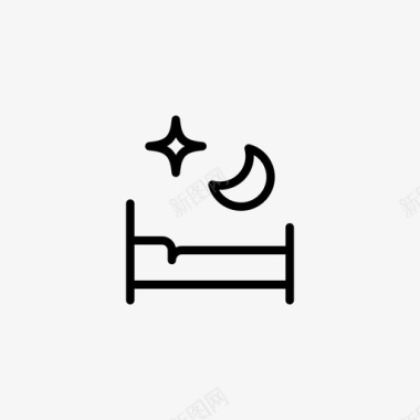 床夜晚床舒适图标