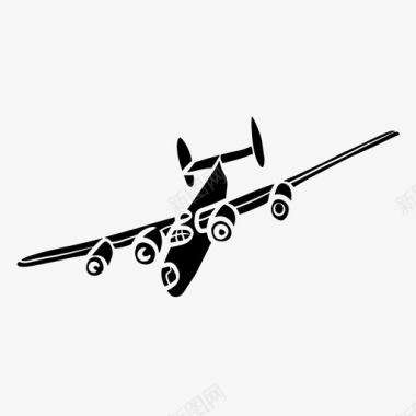 金鹿航空轰炸机飞机航空图标