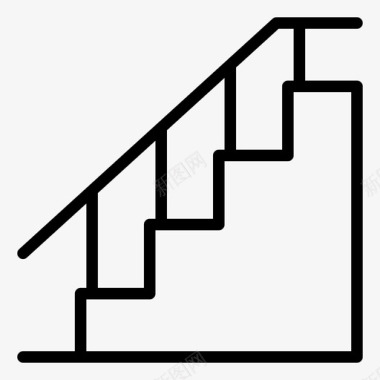 楼梯台阶建筑工业图标