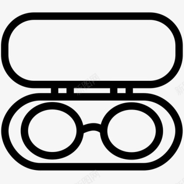 眼镜盒镜框太阳镜图标