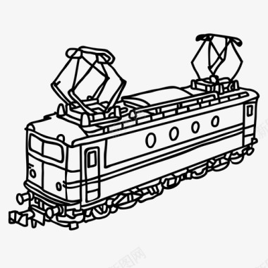 机车档电力机车火车运输图标