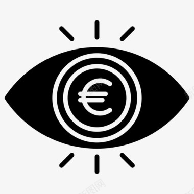 欧元图标愿景分析经济图标