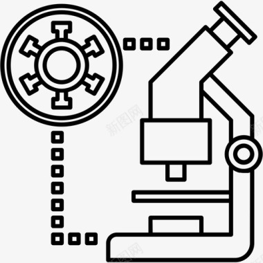 细胞群研究病毒细胞电晕图标