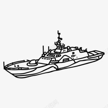 军舰海军军舰船图标