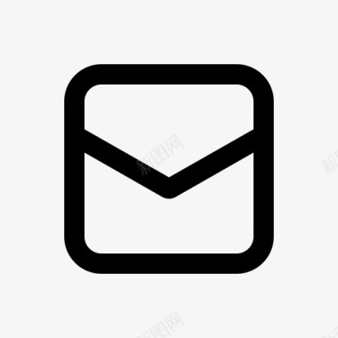 多彩方形邮件电子邮件邮件按钮图标