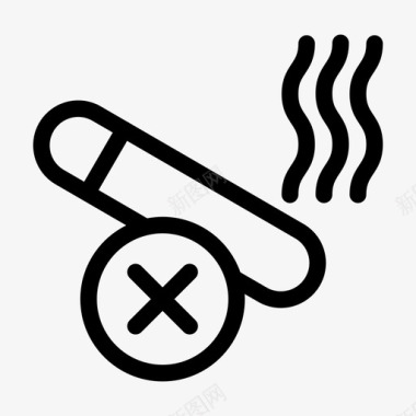 不抽烟不抽烟抽烟度假图标