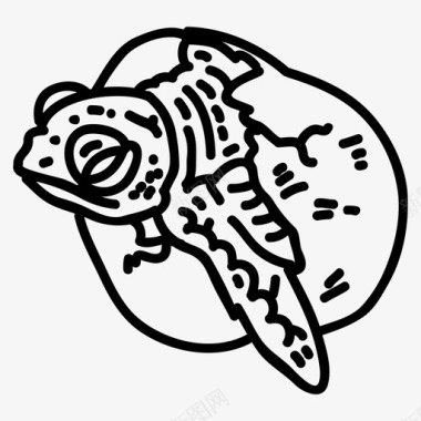海龟水生动物生鳖图标
