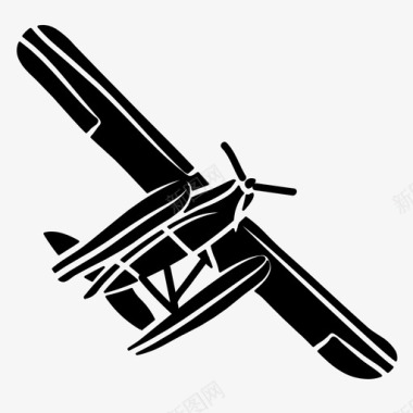金鹿航空浮动平面飞机航空图标