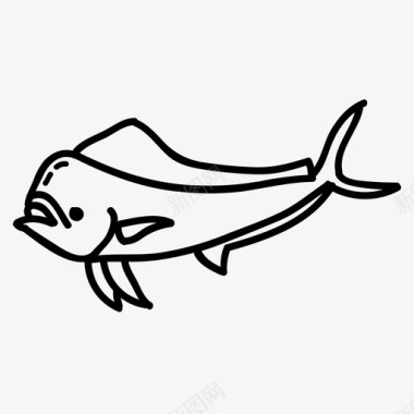 矢量鱼鱼水生动物海洋图标