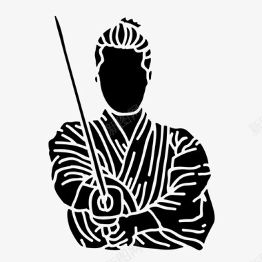 浪人战士武士图标