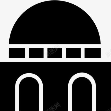 清真寺建筑穆斯林图标