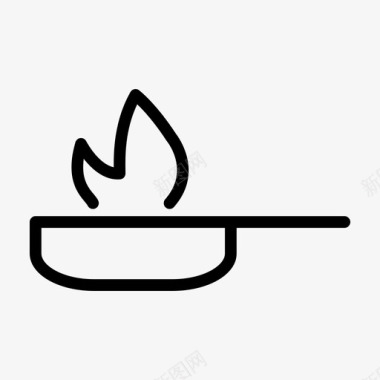 煎饼锅锅烹饪火图标