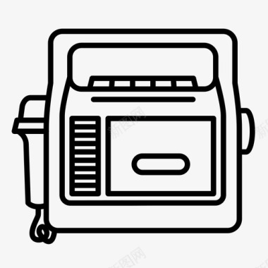 播放录音机80年代盒式录音机图标