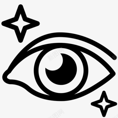 眼睛洞察眼睛健康框架眼科学图标