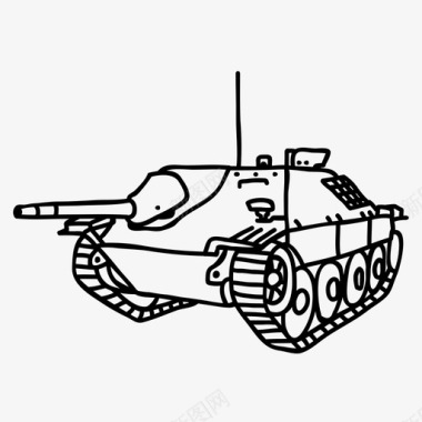 坦克驱逐舰汽车军用图标