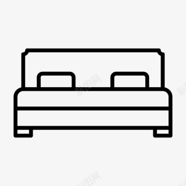 床床卧室床架图标