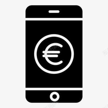 欧元图标手机银行数字银行欧元图标