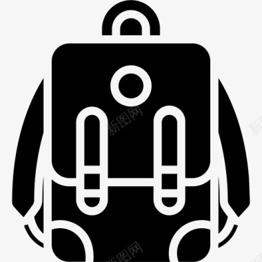 学生背包书包教育图标