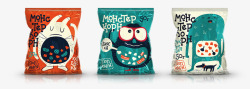 MonstercornPopcornpackPopcornpackforquotOldVikingquotTM手绘包装设计素材