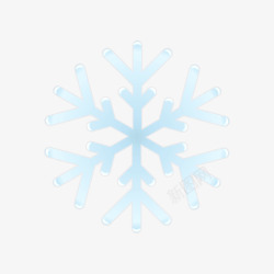 浅蓝色的雪花图标iconcom小单个素材