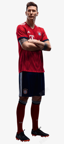 拜仁聚勒透明底模特球员足球球星侧面Y合成人物素材