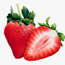 草莓生鲜水果蔬菜素材