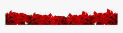 红色玫瑰花丛装饰素材