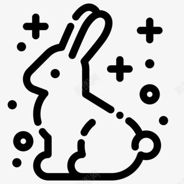 巧克力兔子糖果复活节图标