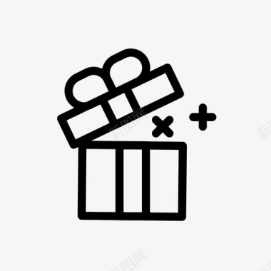 礼物盒子心形礼物盒子图标