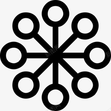 毛笔式病毒式营销范围搜索引擎优化图标