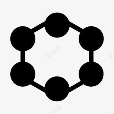 活性分子分子原子教育图标