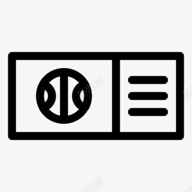 人物篮球门票篮球运动图标