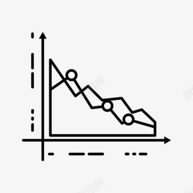 统计报告图递减面积图递减图表图标