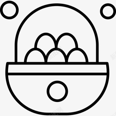 复活节篮子复活节彩蛋春天图标