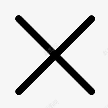 线性图标坐标关闭图标