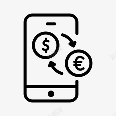 火焰欧元图标移动货币硬币美元图标