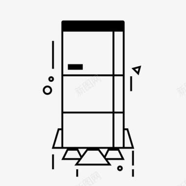 宇宙陨石火箭宇宙卫星图标