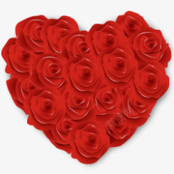 心形红玫瑰图标抠图透明素材