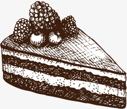 手绘面包蛋糕手绘线稿素材
