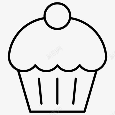 复活节彩蛋杯形蛋糕甜点松饼图标