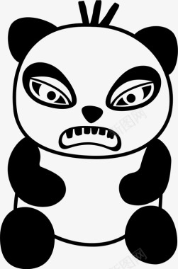 熊猫小丑搞笑熊猫熊图标