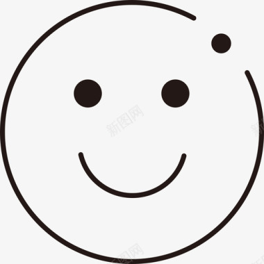 线性图标坐标笑脸图标