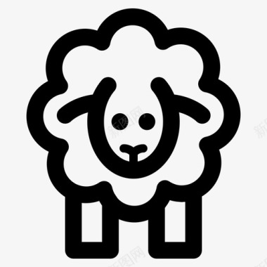 羊羊装饰复活节图标