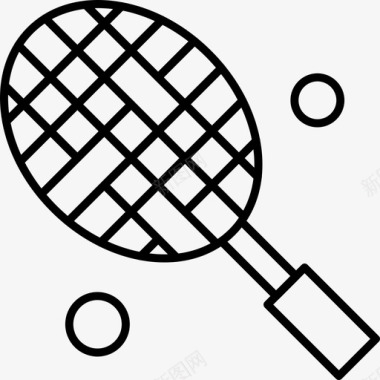 网球拍羽毛球网球拍图标