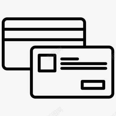 信用卡信用卡借记卡银行图标